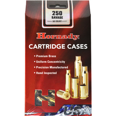 Hornady .250 Savage Unprimed Rifle Brass 50cnt-86105