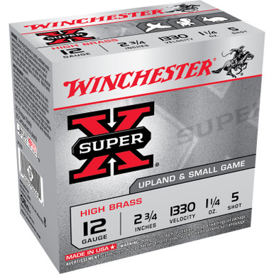Winchester X125 SuperX HB 12 Gauge 2.75" 1 1/4 oz 5 Shot 25 Rounds