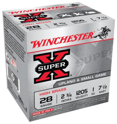 Winchester X28H7 SuperX HB 28 Gauge 2.75" 1 oz 7.5 Shot 25 Rounds
