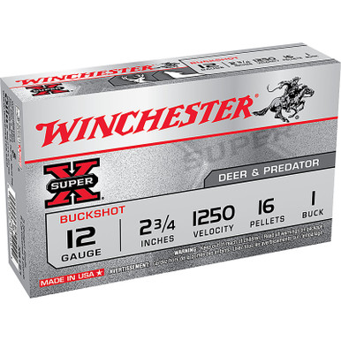 Winchester XB121 SuperX 12 Gauge 2.75" 16 Pellets 1 Shot 5 Rounds