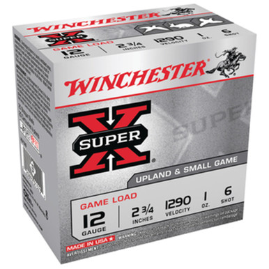 Winchester XU126 SuperX Game Load 12 Gauge 2.75" 1 oz 6 Shot 25 Rounds
