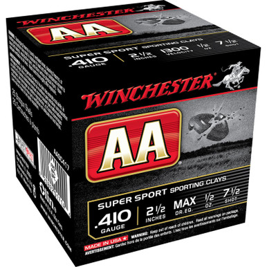Winchester AASC417 AA SS 410 Gauge 2.5 1/2 oz 7.5 Shot 25 Rounds