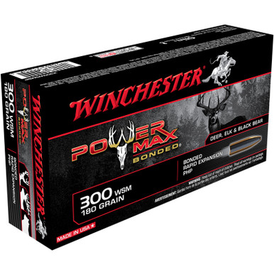 Winchester X300WSMBP Power Max Bonded 300 WSM 180 GR Protected Hollow Point 20 Rounds