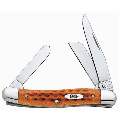 Case 07403 Medium Harvest Orange Bone Stockman Pocket Knife 2.57"