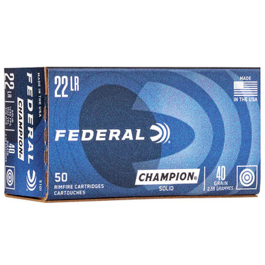 Federal 510 Champion Training 22LR 40 GR Solid 50 Rounds