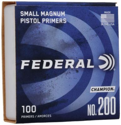 FEDERAL 200 SMALL MAGNUM PISTOL PRIMER 100 CT.