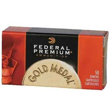 Federal 719 Premium Gold Medal 22LR 40 GR LRN 50 Rounds
