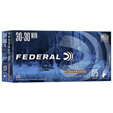 Federal 3030C PowerShok 30-30 125 GR JHP 20 Rounds