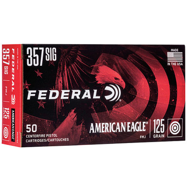 Federal AE357S2 American Eagle 357 Sig 125 GR FMJ 50 Rounds
