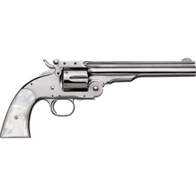 Uberti No. 3 2nd Model Top Break Nickel Finish Pearl Grip .45 Colt 7"