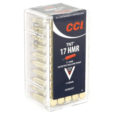 CCI 0053 Varmint TNT 17 HMR 17 GR JHP 50 Rounds
