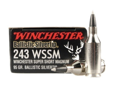 Winchester Ballistic Silvertip 243 WSSM 95 gr Polymer Tip Rifle Ammunition 20 rds