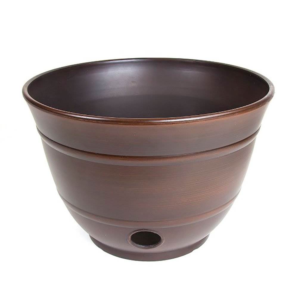 Liberty Garden Banded High Density Resin Hose Holder Pot with Drainage (Used)