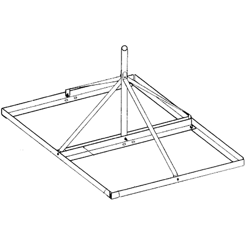 NELLO 103493 Non-Penetrating Roof Frame with a 35-1/4" Square Base.Mast Is 2-3/8"OD and 60" Tall.Use of 472603 Is Suggested.Requires Concrete Block