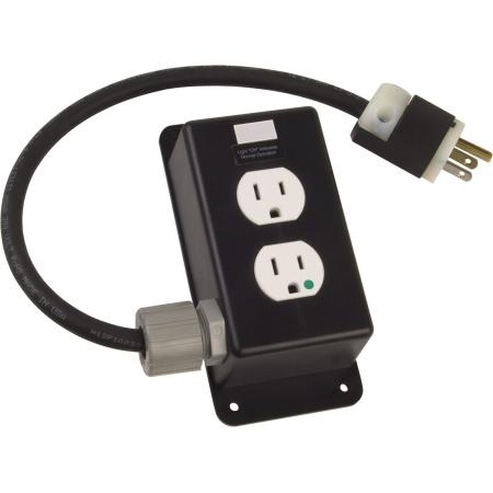 TRANSTECTOR 1101-084 SASD Surge Protection Cp.120 VAC Plug-In Silicon Surge Protection Internal Fuse and Duplex NEMA 5-15 Outlet