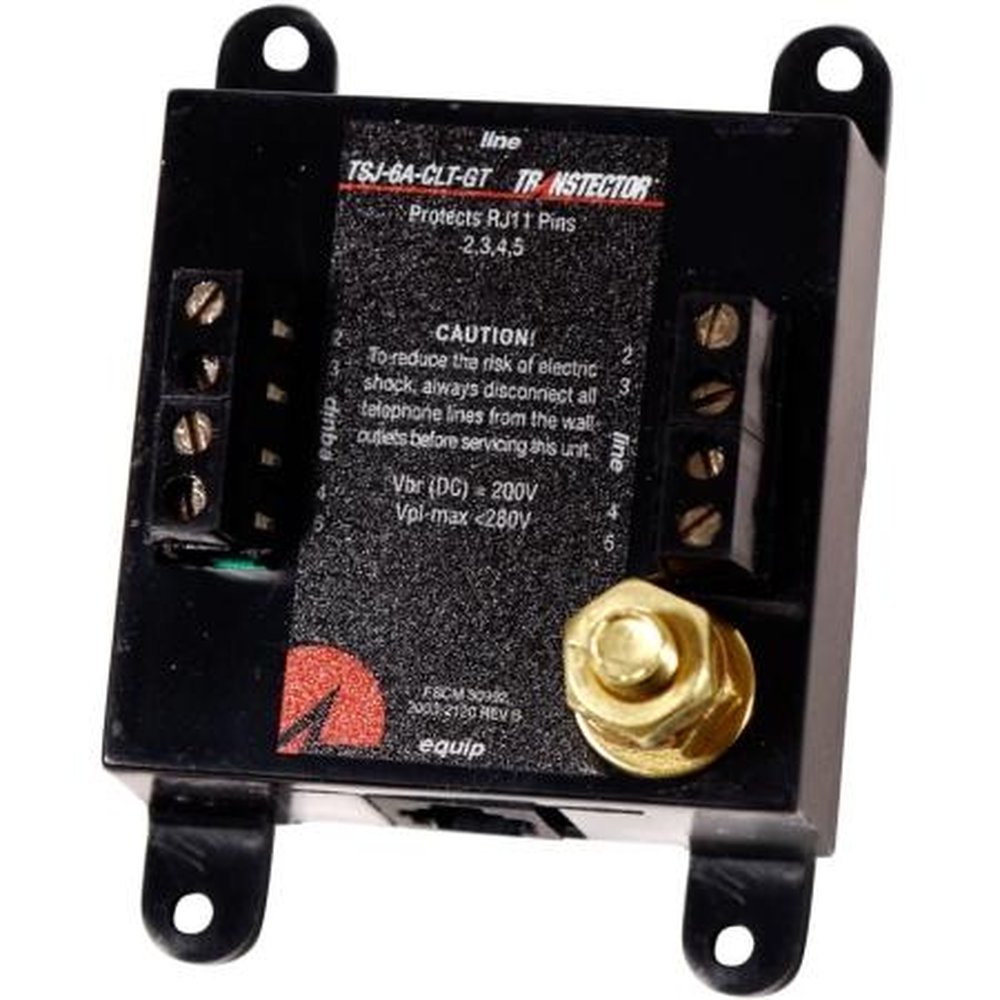 TRANSTECTOR 1101-740 Multi-Connector, RJ-11 and Screw Terminal, Gas Tube, Leased Gas Tube, Leased Line Surge Protection