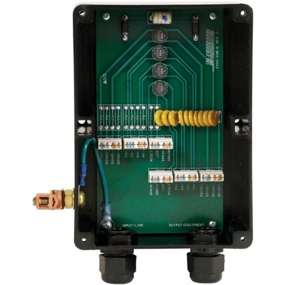 TRANSTECTOR 1101-887 Ethernet on CAT5 Protector Built for Exalt Communications R-Series Radios to Clamp Surge Current, Fault Current and Sneak
