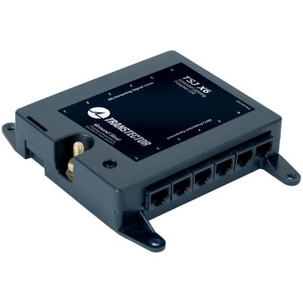 TRANSTECTOR 1101-995 10/100 Base-T Ethernet Surge Suppressor.6 Ports.Shielded RJ45 Connection Input and Output