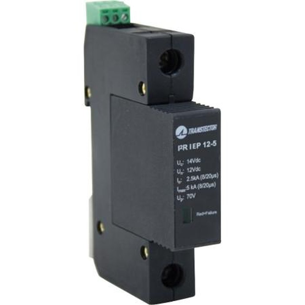 TRANSTECTOR 1104-11-001 24VDC DIN Rail Mounted DC Surge Protection Device.Features Include Replaceable Suppression Module and Remote Status