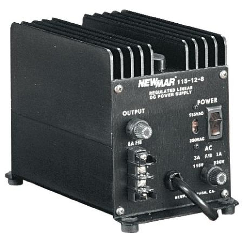 NEWMAR 115-12-8 Heavy Duty Power Supply 5AMP Cont 8AMP Ics.115/220VAC 13.6VDC 8.5x4.6x6"