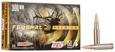 Federal Premium Barnes TSX .308 Winchester 150gr Triple-Shock X 20Rnd Rifle Ammunition
