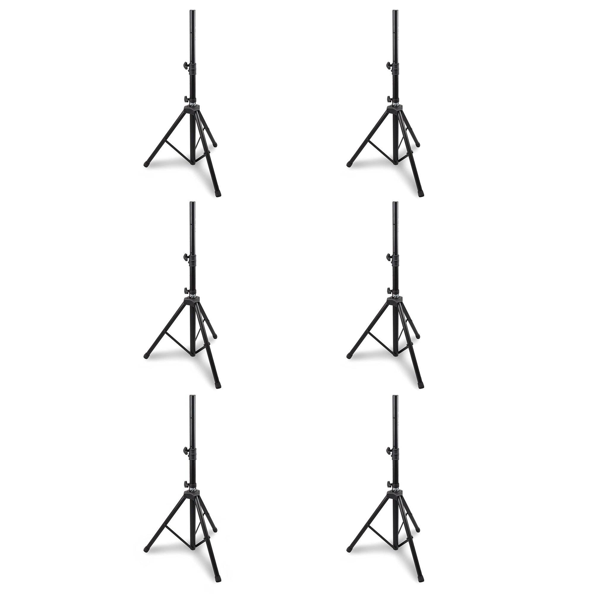 Pyle Pro Adjustable Extending Height Tripod Speaker Stand Holder Mount (6 Pack)