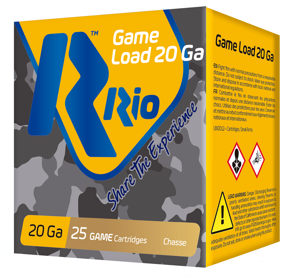 Rio Ammunition Game Load 20 Ga 2.75" 1 oz #7.5 Lead Shot 25 Shells Per Box