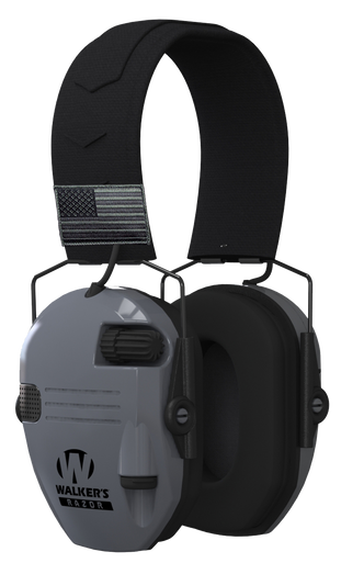 Walkers Game Ear Razor Patriot Electronic Earmuffs 23dB Gray