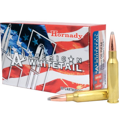 Hornady American Whitetail 7mm-08 Remington 139gr InterLock Spire Point 20Rnd Rifle Ammunition