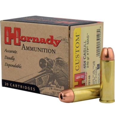 Hornady Custom .454 Casull 240gr XTP 20Rnd Handgun Ammunition
