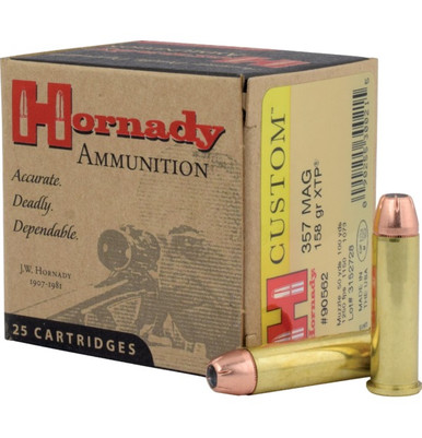 Hornady Custom .357 Magnum 158gr XTP 25Rnd Handgun Ammunition
