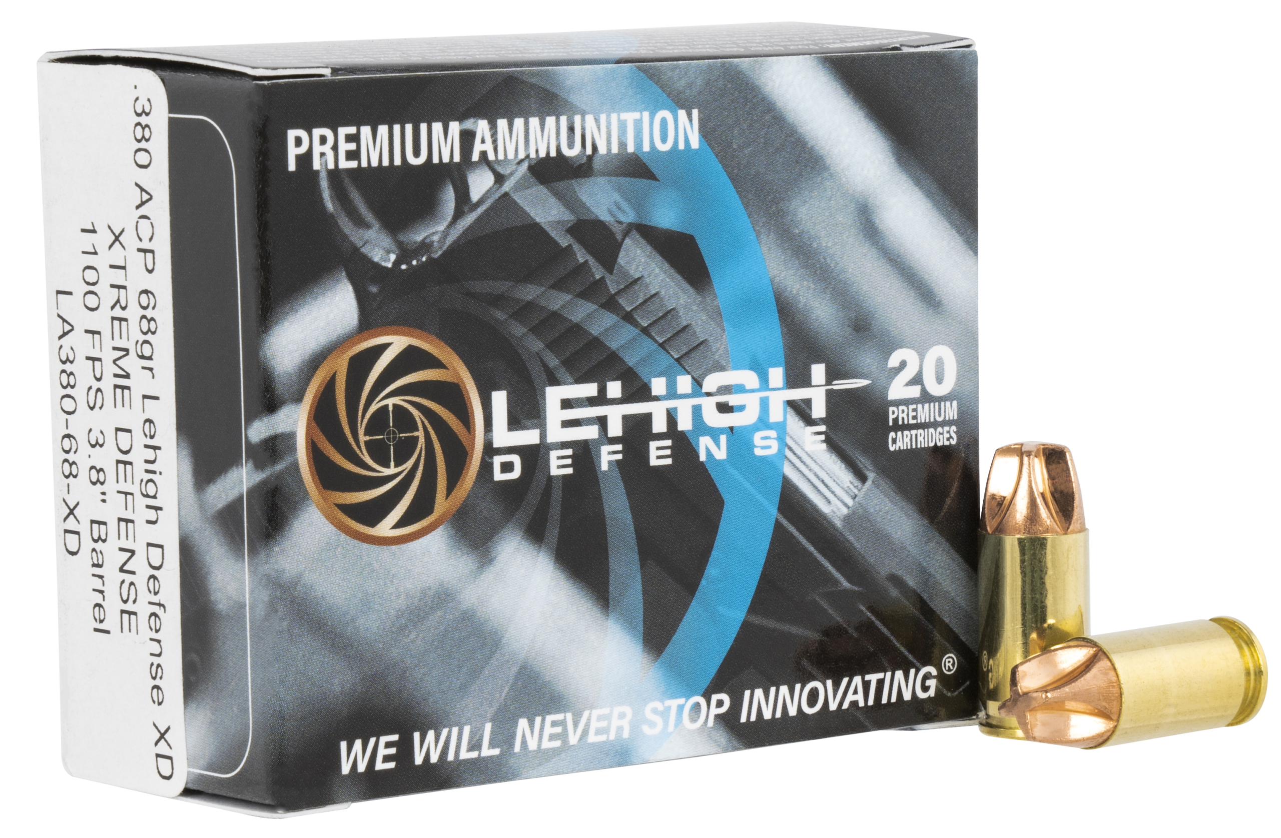 Lehigh Defense Xtreme Defense  380 ACP 65 gr Lehigh Defense XD FMT 20 Per Box/10 Cs