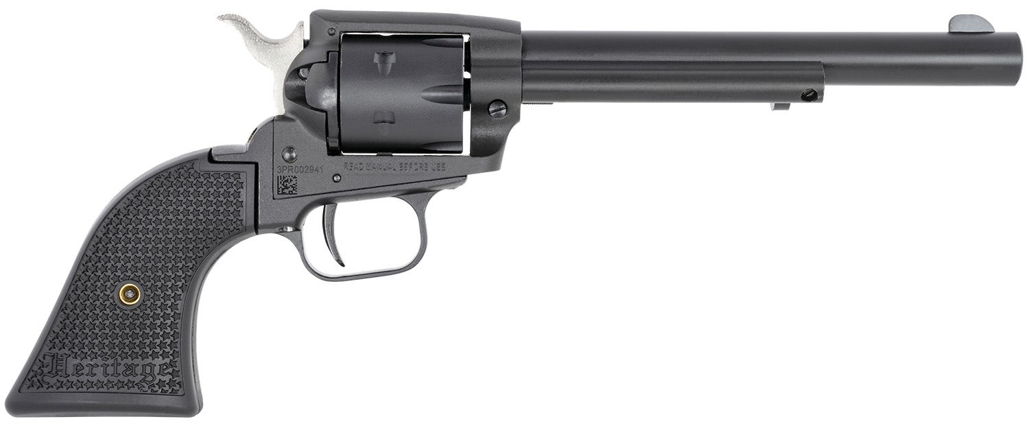 Heritage Mfg Rough Rider 22 LR/22 WMR Revolver 6.50" Black SRR22MBS6PG