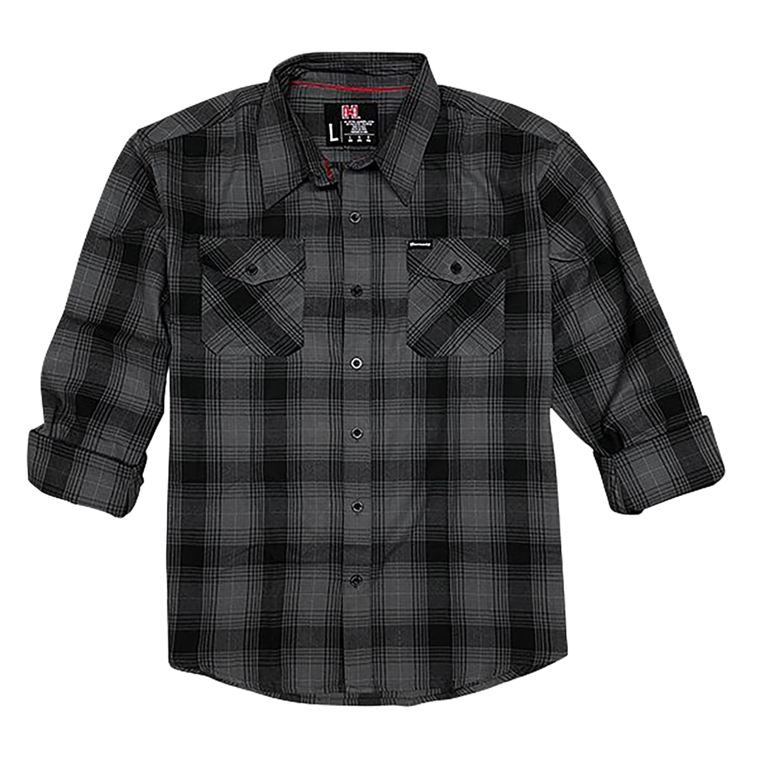 Horizon Design Flannel Shirt, Hdesign 32224  Hornady L/s Flannel        Xl Grey