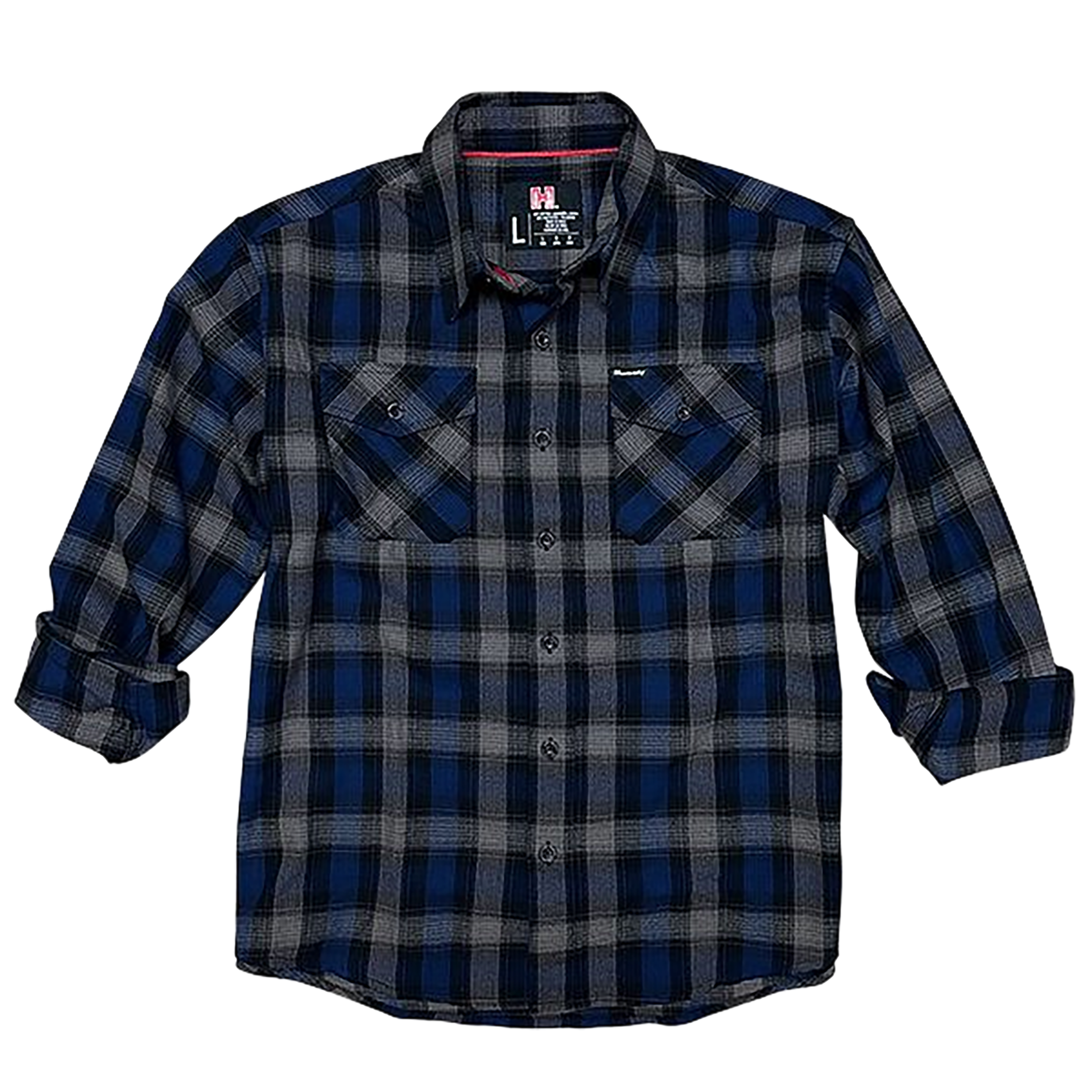 Horizon Design Flannel Shirt, Hdesign 32204  Hornady L/s Flannel        Xl Navy