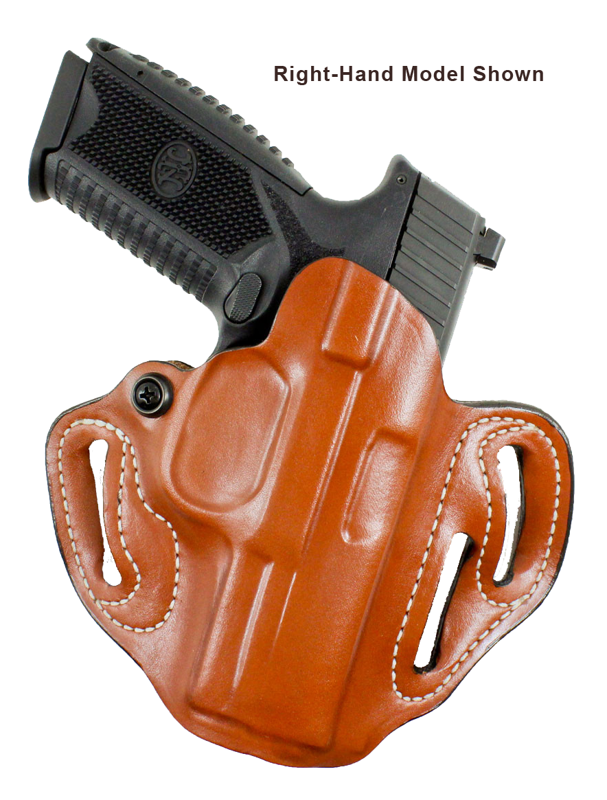 DeSantis Gunhide Speed Scabbard OWB Tan Leather Belt Slide Fits Springfield Prodigy w/wo Red Dot Fits 4.25" Barrel LH