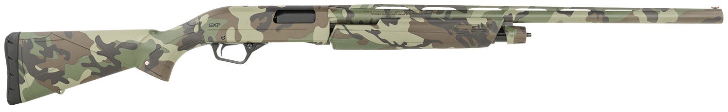 Winchester Repeating Arms SXP Waterfowl 12 Gauge 26" 4rd 3" Chamber Woodland Camo TruGlo Fiber Optic Sight Includes 3 Invector-Plus Chokes