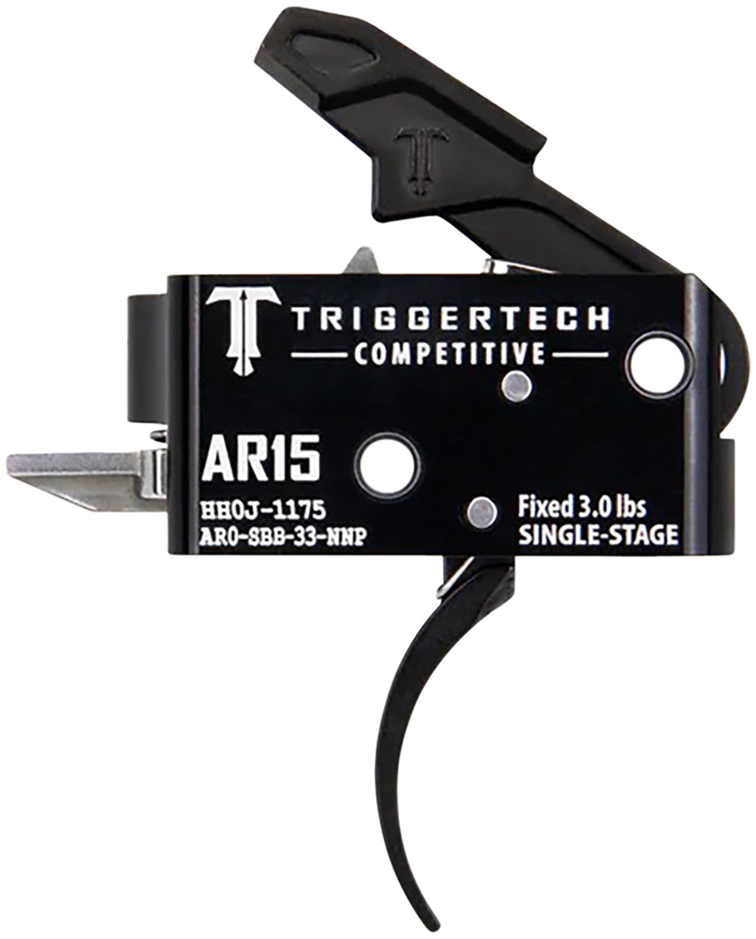 TriggerTech Competitive  Pro Curved Single-Stage 3 lbs Fixed for AR-15