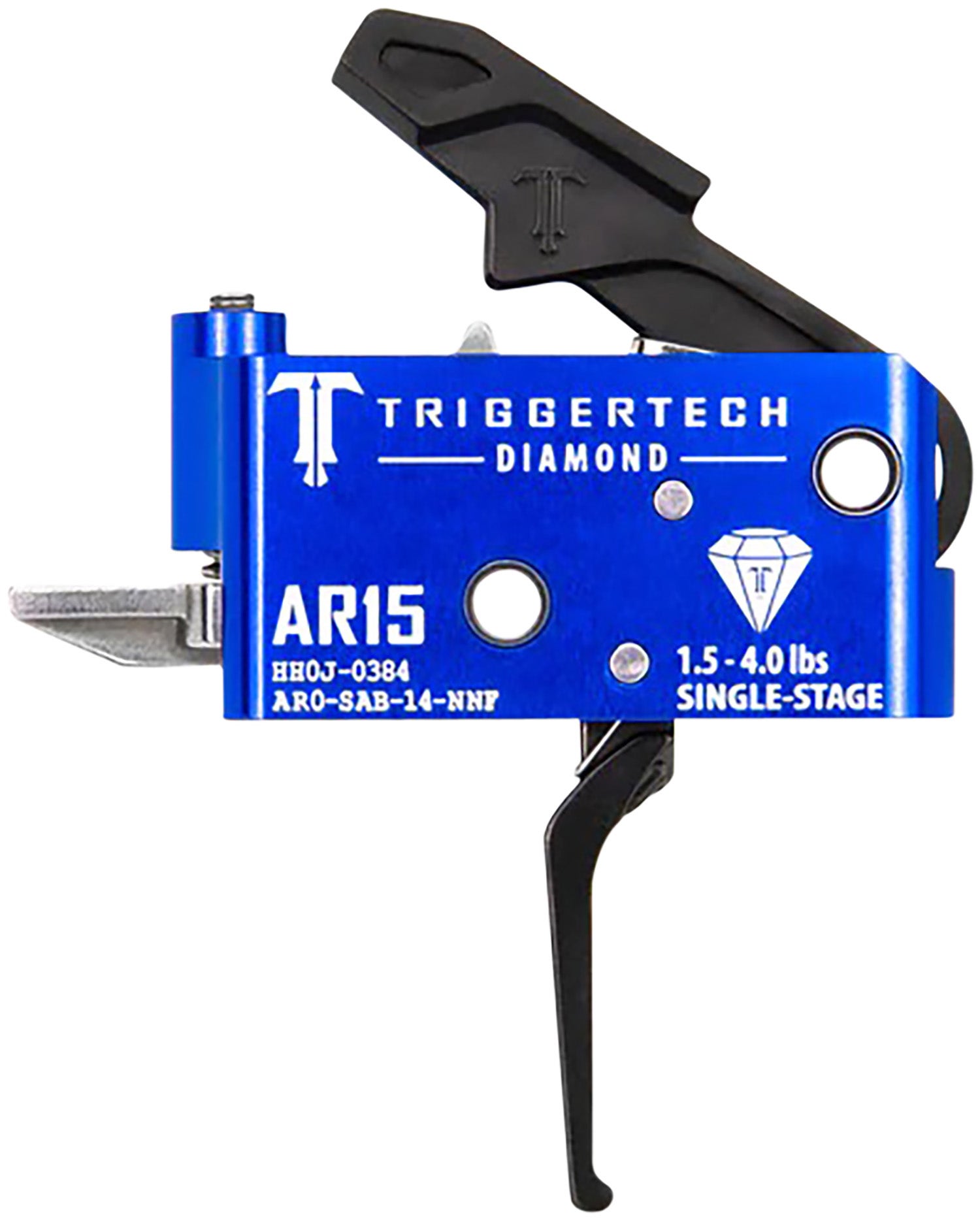 TriggerTech Diamond  Flat Single-Stage 1.5-4.0 lbs Adjustable for AR-15