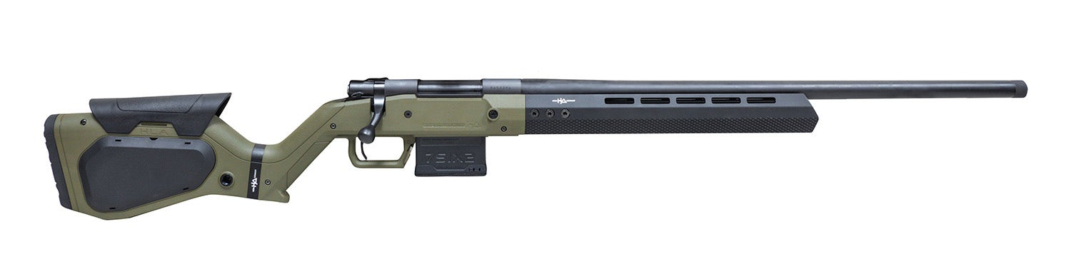 Howa M1500 Hera 308 Win 5+1 24" Heavy Threaded Barrel OD Green & Black Rifle HHERA308HBODG