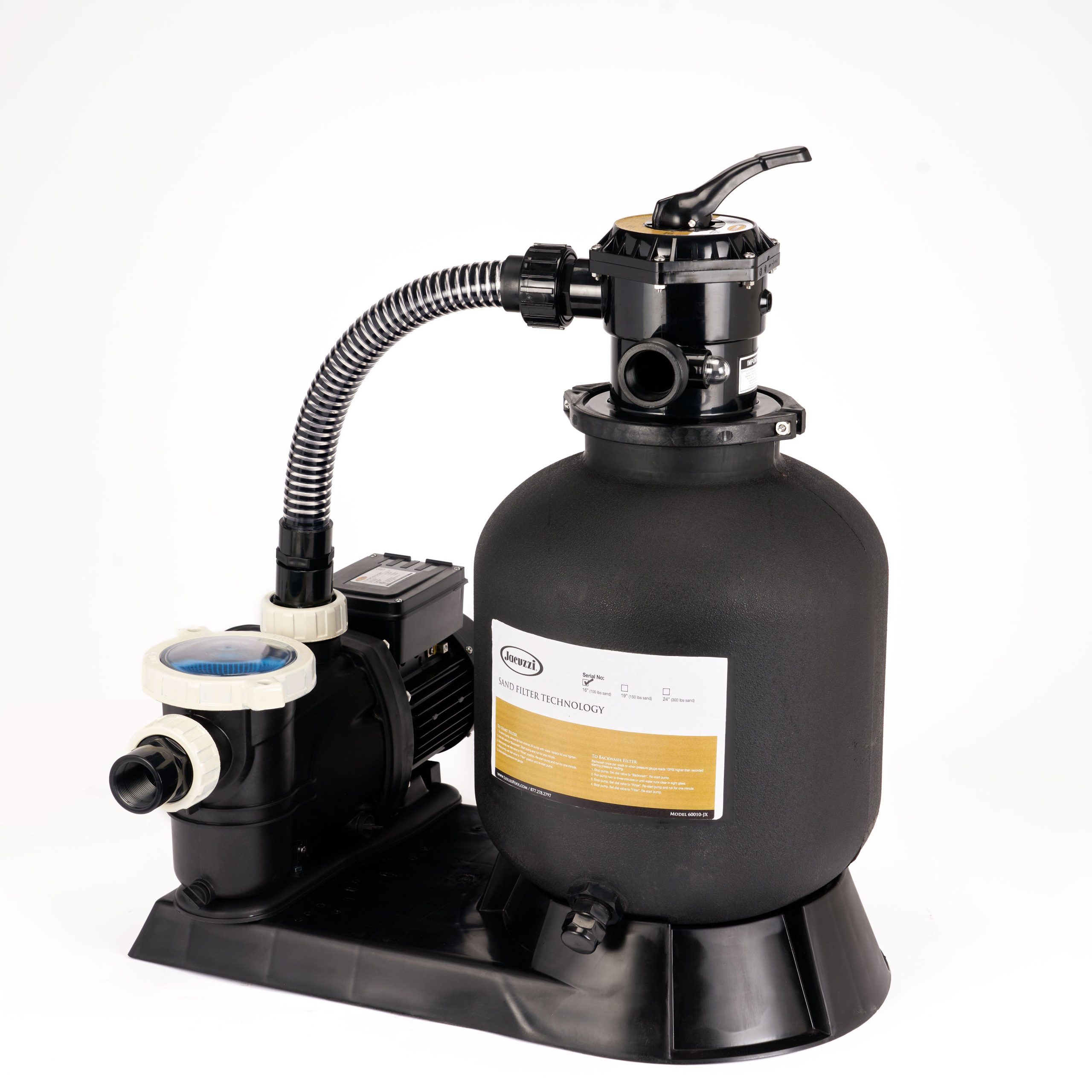 Jacuzzi® - 16" Above Ground Sand Filter with 1.5 HP 2-Speed Pump