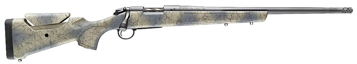 Bergara B-14 Wilderness Sierra 6.5 Creedmoor Rifle 4+1 20" Fluted Barrel w/Omni Brake Fluted Bolt Camo Synthetic Stock B14S802