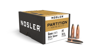 Nosler Partition 16315 6mm 95 gr Spitzer Bullets-50cnt