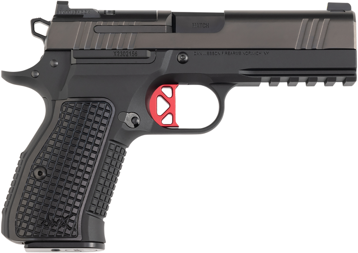 Dan Wesson DWX Compact 9mm 15+1 4" Match Grade Barrel Optic Ready Slide Aluminum Frame Thumb Safety SAO Black 92103