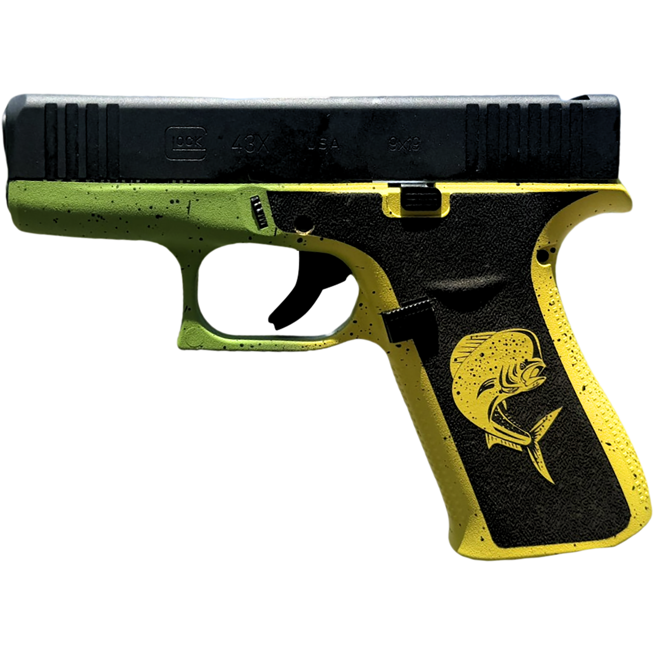 Glock 43X 9mm Luger Pistol 10+1 3.41" Barrel Black Slide Mahi Frame UX4350204MAHIFR