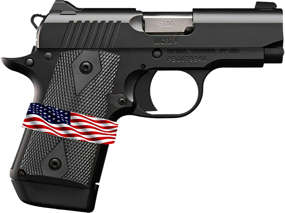 Kimber Micro 9 Liberty 9mm Pistol 7+1 3.15" SS Ramped Barrel SS Slide Aluminum Frame Fiber Optic Front Sight Black 3300244