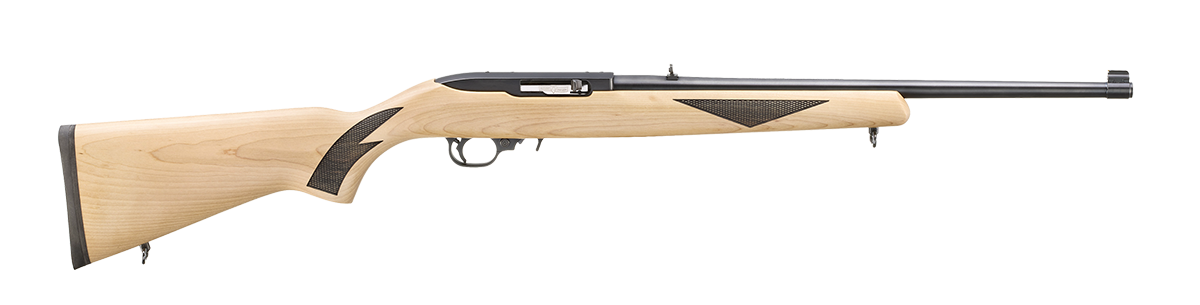 Ruger 75th Anniversary 10/22 Sporter Rifle .22LR 10+118.5" Barrel Alum Receiver Natural Stock Gold Bead Frt/Adj Rear Sight 31475