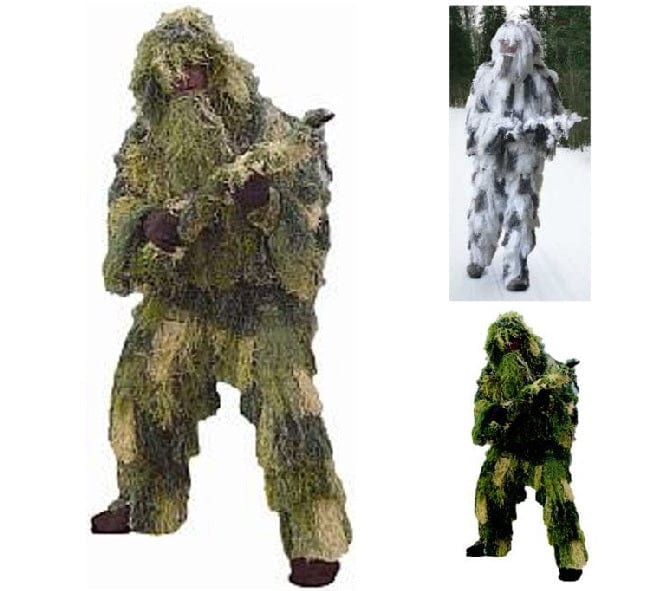 Red Rock 5 Piece Ghillie Suit - Woodlands - Black / 2X-Large