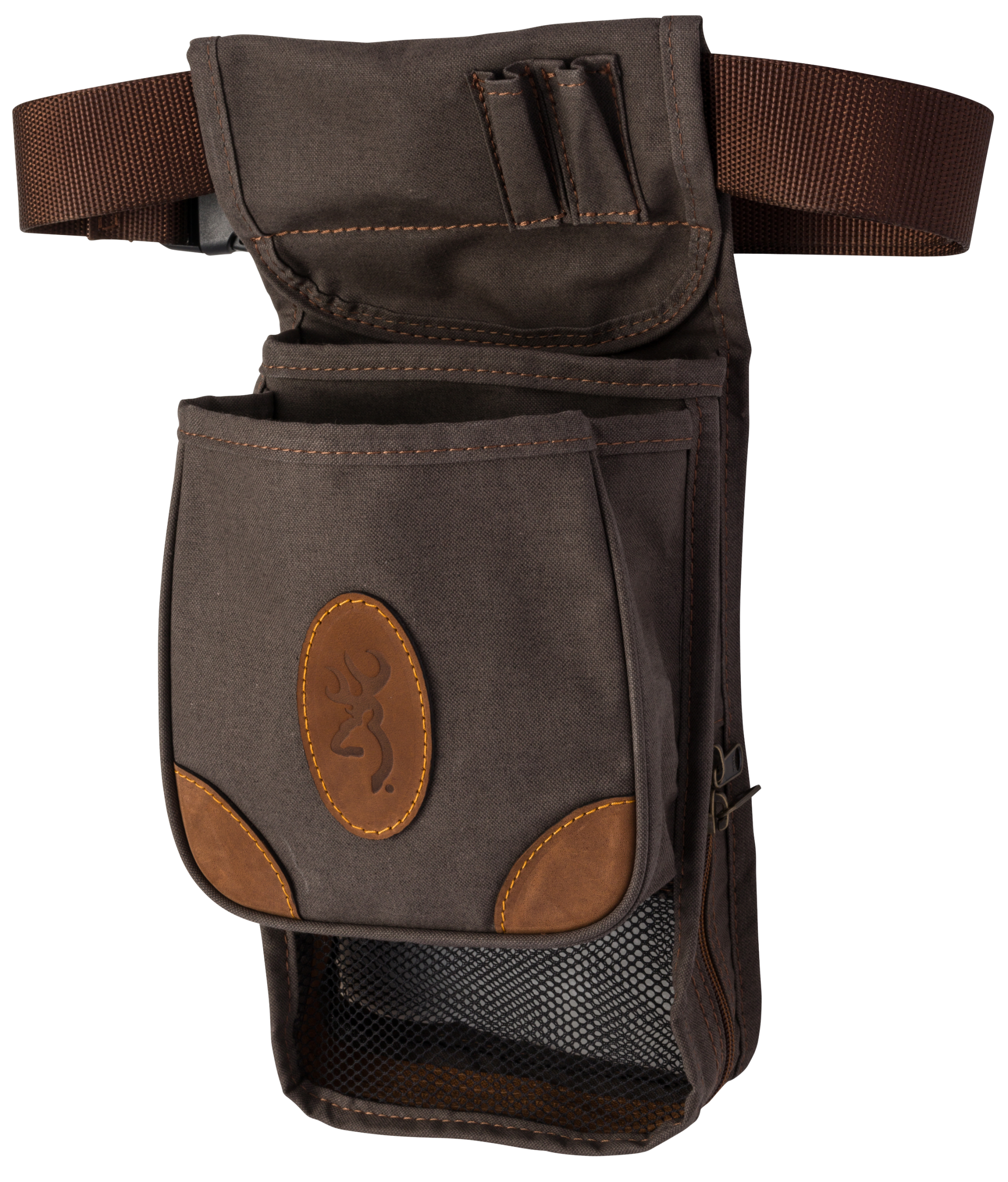 Browning Lona, Brn 121388693  Lona Canvas Deluxe Pouch Lg Flt/brn