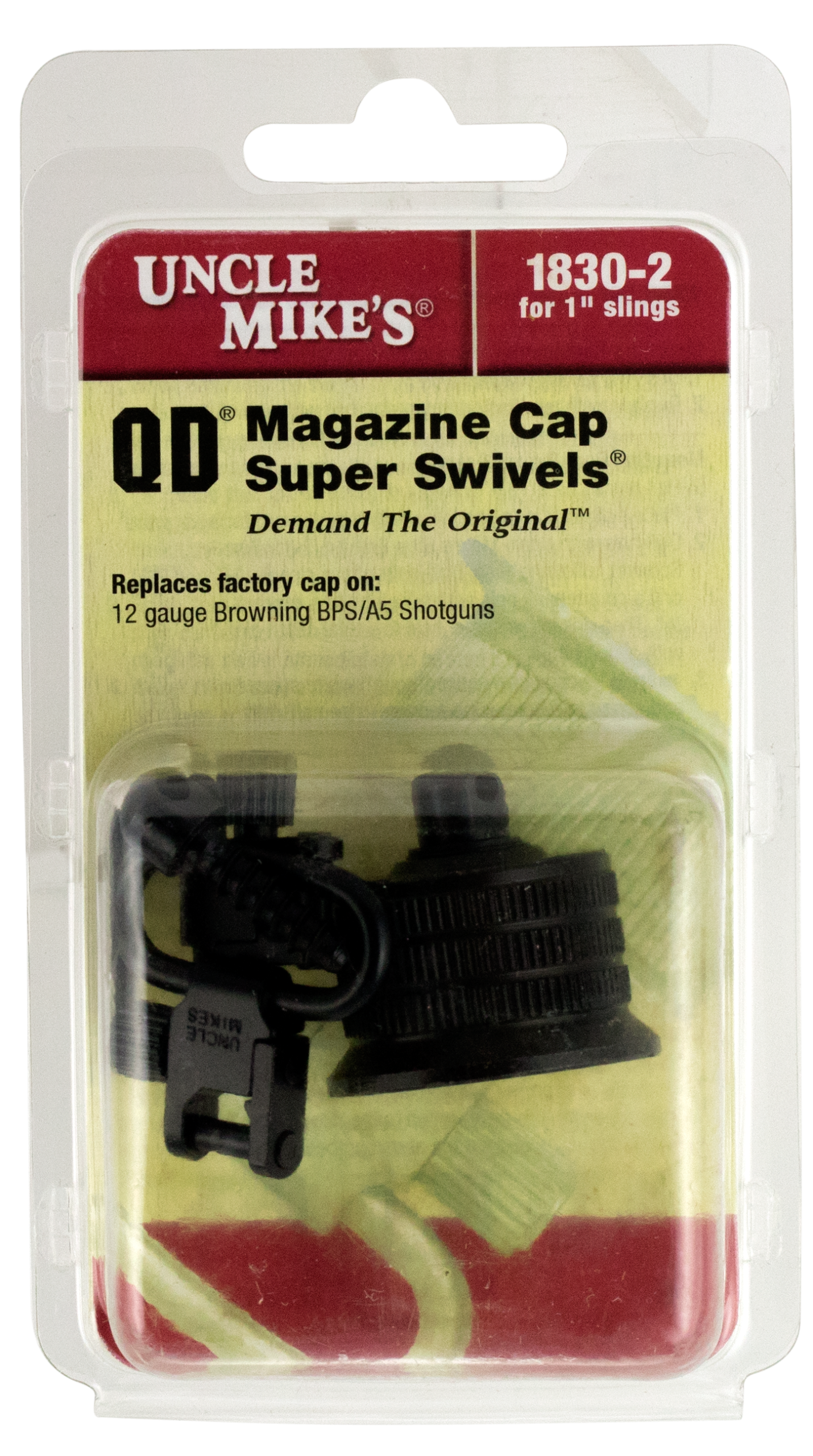 Uncle Mikes Mag Cap, Unc 1830-2 Mag Cap/swivel Set Ba5 12g